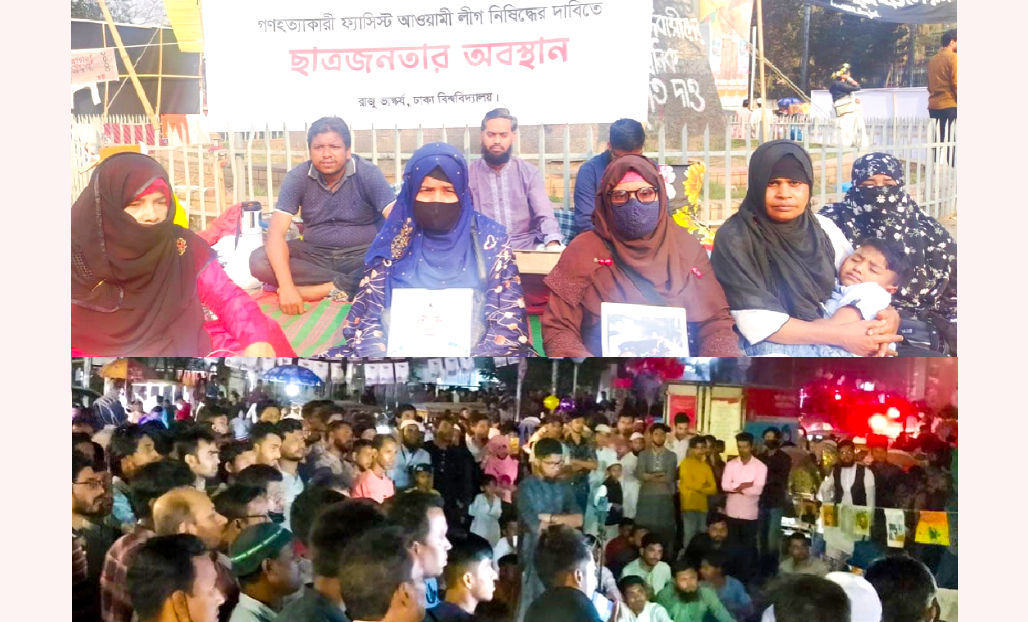 ঢাবিতে আওয়ামী লীগ নিষিদ্ধের দাবিতে গণঅবস্থান কর্মসূচির দশমদিন