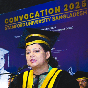 পরিবেশ উপদেষ্টা, রিজওয়ানা হাসান, বৈষম্যহীন সমাজ, অধিকার, ক্ষমতায়ন, সমাবর্তন, ২০২৫, স্টামফোর্ড ইউনিভার্সিটি, বাংলাদেশ, জাতীয়